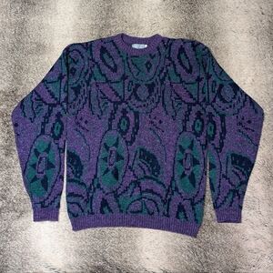 Le Tigre Vintage Knit Sweater Purple Mens XL